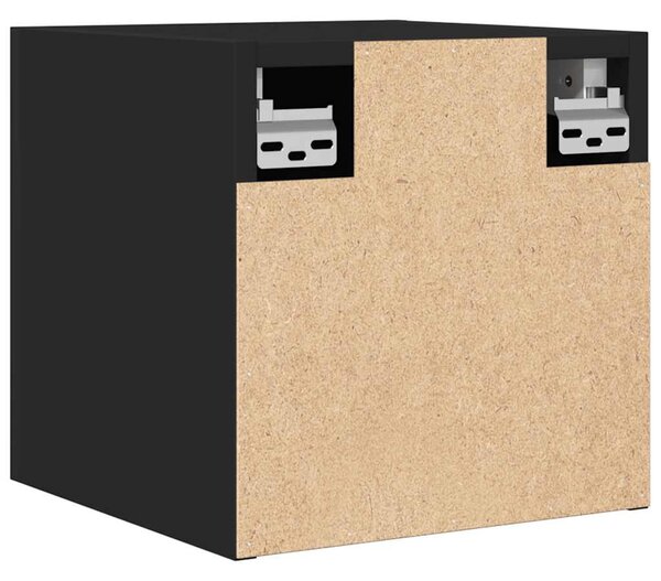 2 db fekete falra szerelhető TV-szekrény 30,5 x 30 x 30 cm