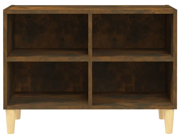 Füstös tölgy színű TV-szekrény tömör falábakkal 69,5x30x50 cm