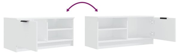 2 db fehér szerelt fa TV-szekrény 80 x 35 x 36,5 cm