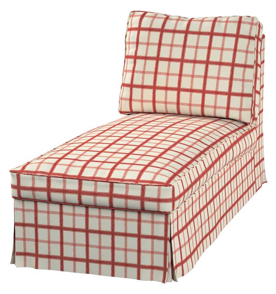 Huzat Ikea Ektorp karfa nélküli fekvőfotelhez (egyenes háttámla) termék színe piros szövet mintás