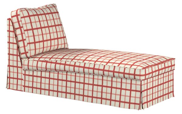 Huzat Ikea Ektorp karfa nélküli fekvőfotelhez (egyenes háttámla) termék színe piros szövet mintás