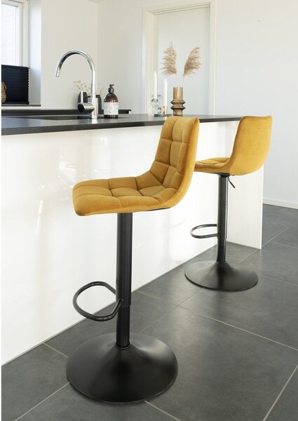 Sárga bárszék szett 2 db-os 88 cm Middelfart – House Nordic