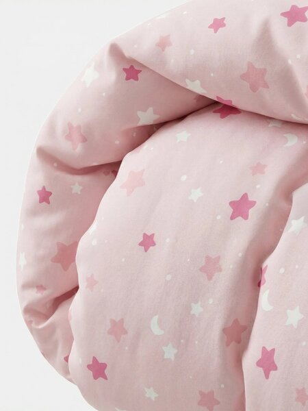 Sinsay - Pamut ágyneműhuzat garnitúra csillag mintával - pasztellpink