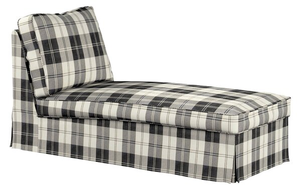 Huzat Ikea Ektorp karfa nélküli fekvőfotelhez (egyenes háttámla) termék színe fekete szövet fonott, mintás