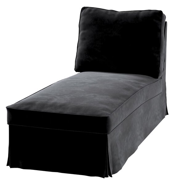 Huzat Ikea Ektorp karfa nélküli fekvőfotelhez (egyenes háttámla) termék színe fekete szövet fényes, welwet