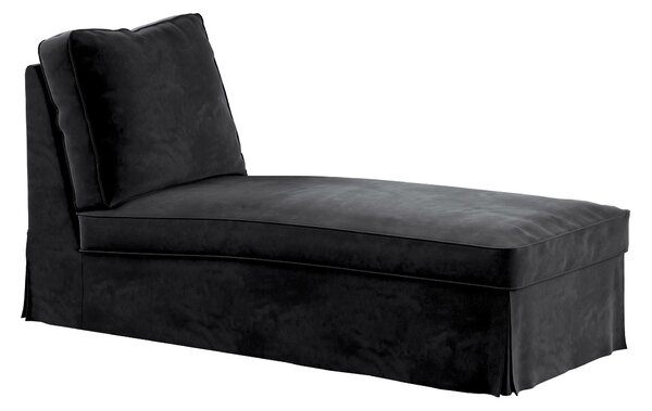 Huzat Ikea Ektorp karfa nélküli fekvőfotelhez (egyenes háttámla) termék színe fekete szövet fényes, welwet