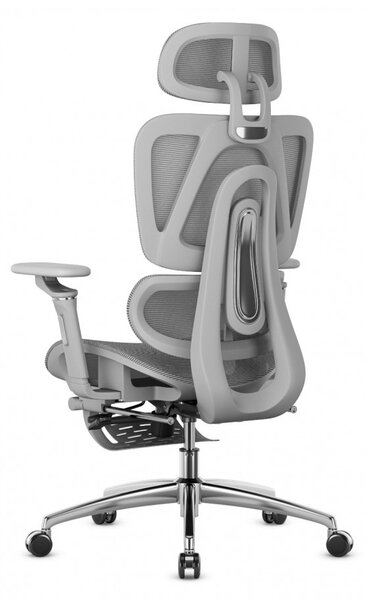 Premium Ergonomikus ortopéd irodai szék kényelmes irodai szék, állítható magasság, lábtámasz, szürke