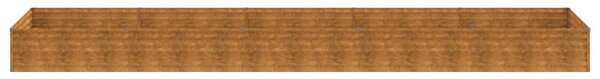 Corten acél kerti magaságyás 482x100x36 cm
