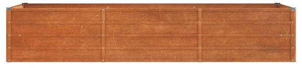 Rozsda színű corten acél kerti magaságyás 240 x 80 x 45 cm