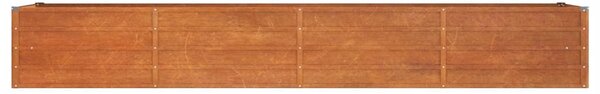 Rozsda színű corten acél kerti magaságyás 320 x 80 x 45 cm