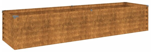 Corten acél kerti magaságyás 194 x 50 x 36 cm