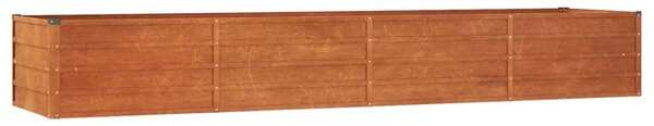 Rozsda színű corten acél kerti magaságyás 320 x 80 x 45 cm