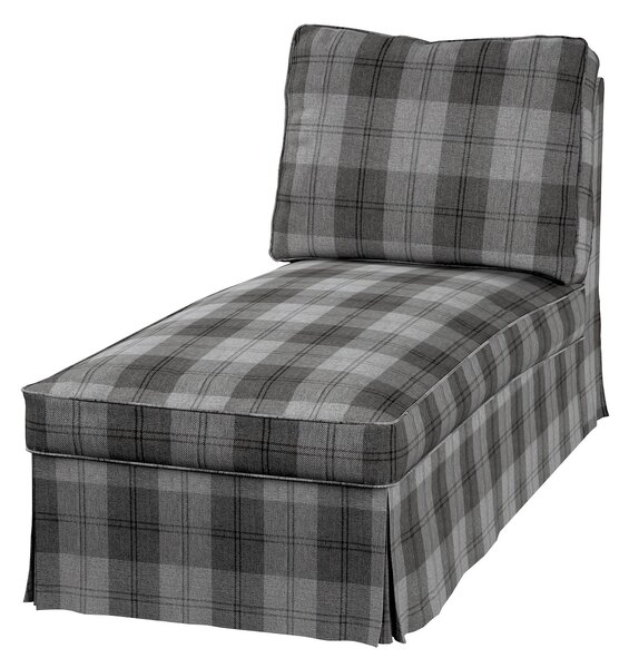Huzat Ikea Ektorp karfa nélküli fekvőfotelhez (egyenes háttámla) termék színe szürke szövet fonott, mintás