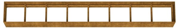 Corten acél kerti magaságyás 360 x 40 x 40 cm