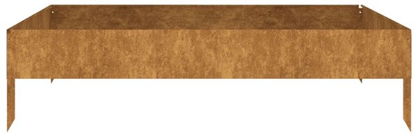Corten acél kerti magaságyás 100x100x26 cm