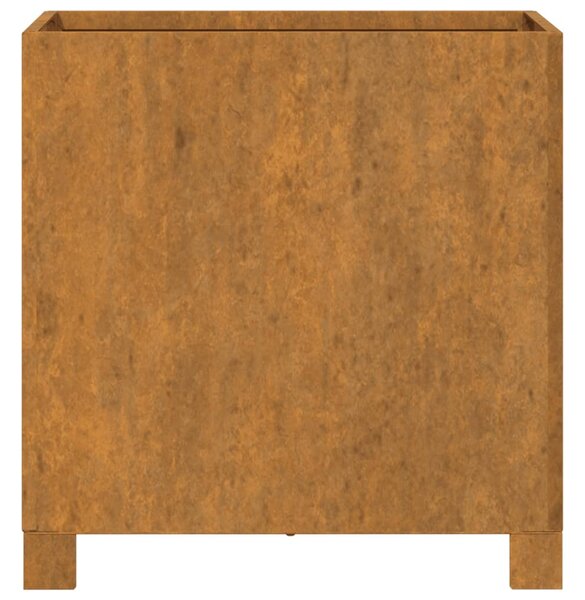 Rozsda színű corten acél növénytartó lábbal 40 x 40 x 40 cm