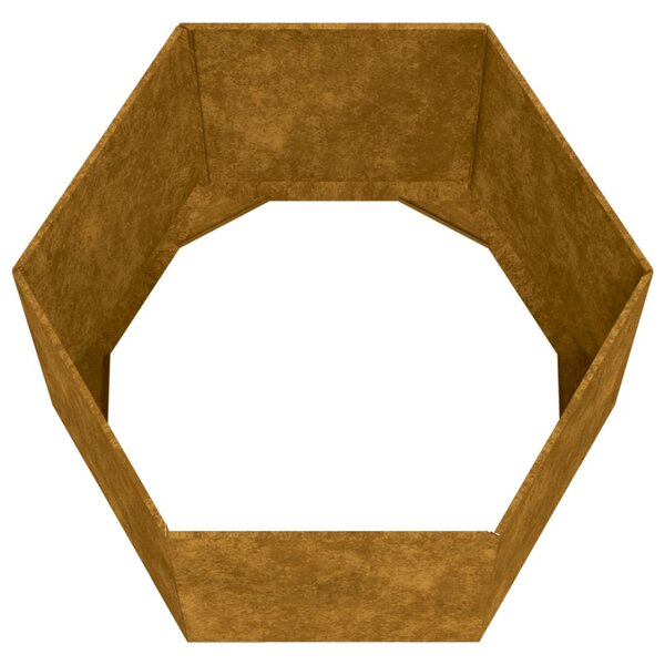 Rozsda színű corten acél növénytartó 60 x 60 x 45 cm
