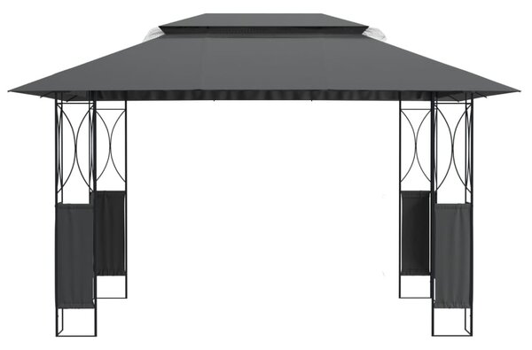 Antracitszürke acél pavilon tetővel 400 x 300 x 270 m