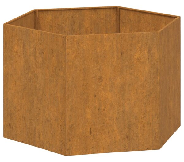 Rozsda színű corten acél növénytartó 60 x 60 x 45 cm