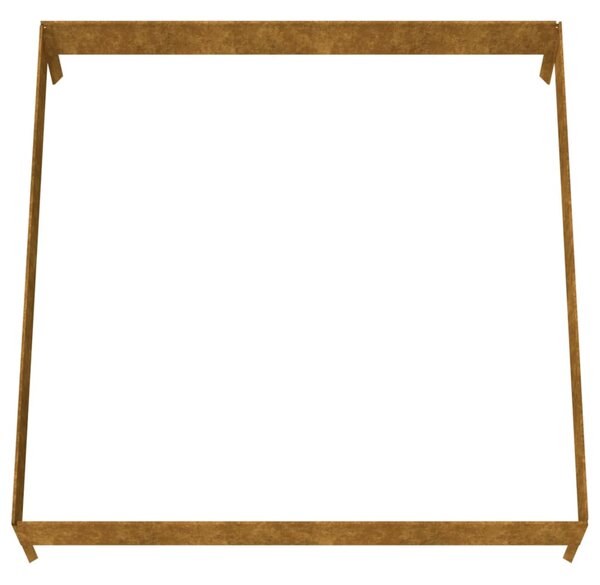Corten acél kerti magaságyás 100x100x26 cm
