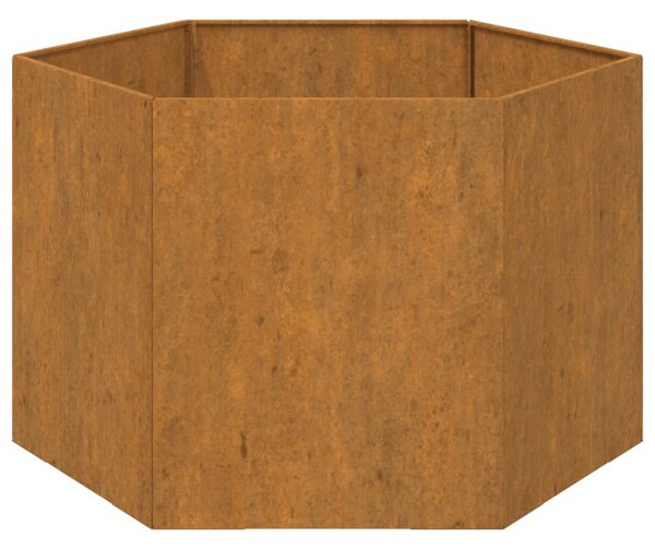 Rozsda színű corten acél növénytartó 60 x 60 x 45 cm