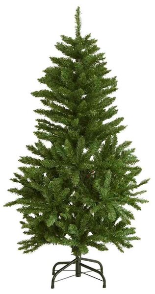 Csuklópántos műkarácsonyfa 150 LED-del és gömbökkel 150 cm