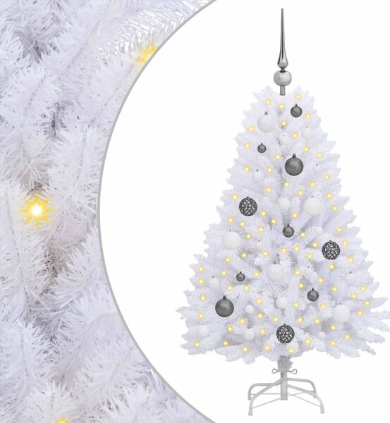 Mű karácsonyfa 120 cm PVC és Acél Fehér
