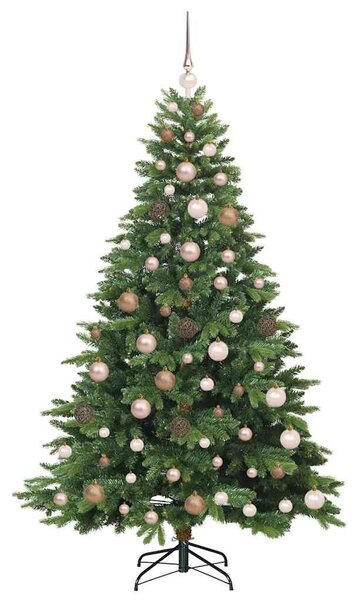 Mű karácsonyfa 300 LED-del állvánnyal Zöld 180 cm PE és PVC