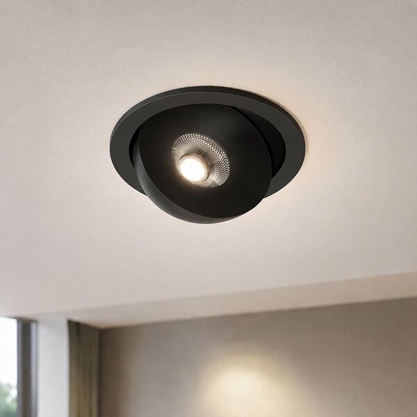 V-TAC CREE COB 12W süllyeszthető LED mélysugárzó, állítható szöggel, fekete házzal, CCT - SKU 24479