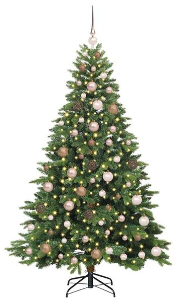 Mű karácsonyfa 300 LED-del állvánnyal Zöld 180 cm PE és PVC