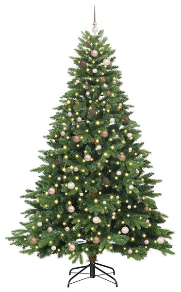 Mű karácsonyfa 300 LED-del állvánnyal Zöld 240 cm PE és PVC