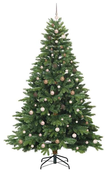 Mű karácsonyfa 300 LED-del állvánnyal Zöld 240 cm PE és PVC