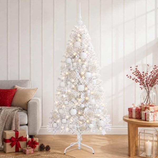 Műanyag Hajtogatós Karácsonyfa 150 cm 150 LED Meleg fehér
