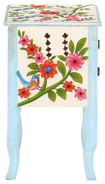 Kézzel festett tömör mangófa éjjeliszekrény 40 x 30 x 50 cm