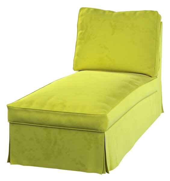 Huzat Ikea Ektorp karfa nélküli fekvőfotelhez (egyenes háttámla) termék színe zöld szövet fényes, welwet