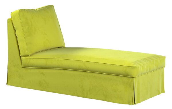 Huzat Ikea Ektorp karfa nélküli fekvőfotelhez (egyenes háttámla) termék színe zöld szövet fényes, welwet