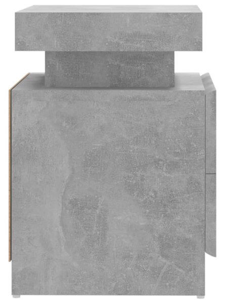 Betonszürke szerelt fa éjjeliszekrény 45 x 35 x 52 cm