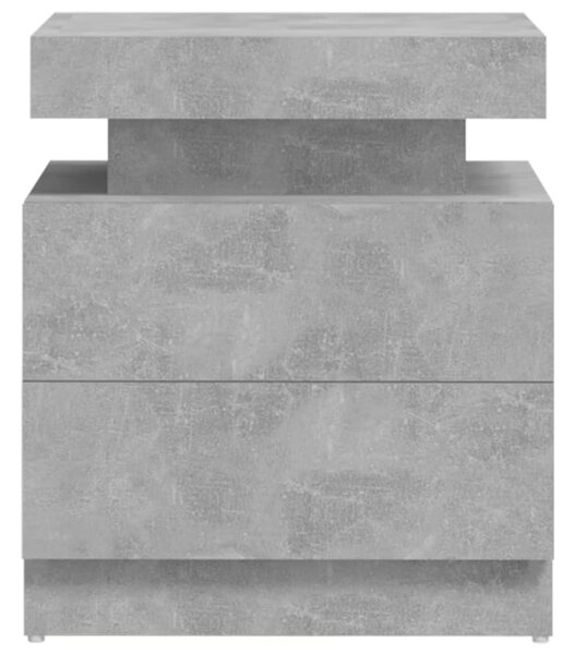Betonszürke szerelt fa éjjeliszekrény 45 x 35 x 52 cm