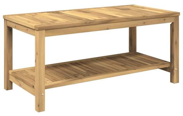 Dohányzóasztal Fehérre festett 100,5 x 49 x 45 cm Tömör Akácfa