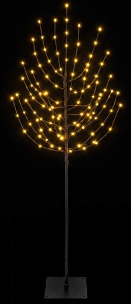 LED Karácsonyi Fenyő Fekete 20 x 20 x 180 cm Acél 160 LED