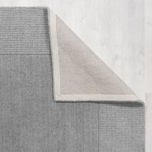 Szürkésbézs kézi szövésű gyapjú szőnyeg 120x170 cm Border – Flair Rugs