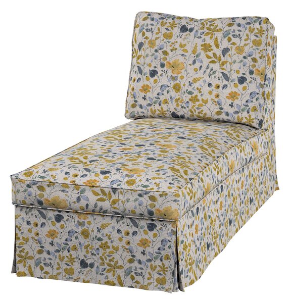 Huzat Ikea Ektorp karfa nélküli fekvőfotelhez (egyenes háttámla) termék színe sárga szövet fonott, mintás