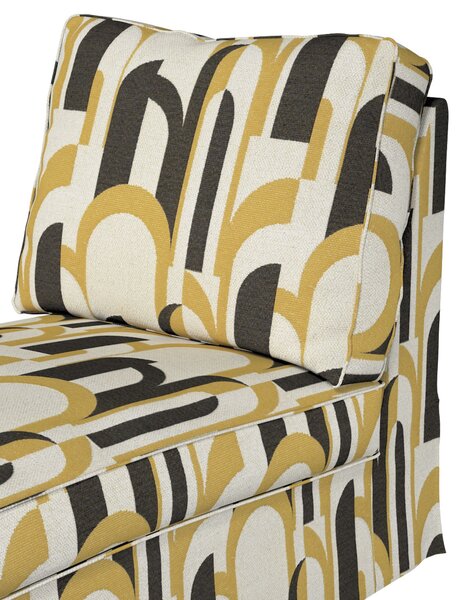 Huzat Ikea Ektorp karfa nélküli fekvőfotelhez (egyenes háttámla) termék színe színes szövet fonott, mintás