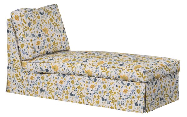 Huzat Ikea Ektorp karfa nélküli fekvőfotelhez (egyenes háttámla) termék színe sárga szövet fonott, mintás