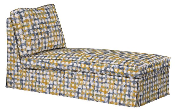 Huzat Ikea Ektorp karfa nélküli fekvőfotelhez (egyenes háttámla) termék színe kék szövet fonott, mintás
