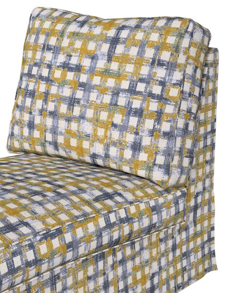 Huzat Ikea Ektorp karfa nélküli fekvőfotelhez (egyenes háttámla) termék színe kék szövet fonott, mintás