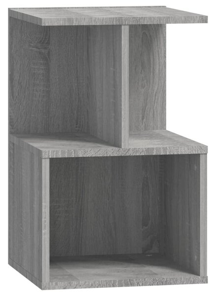 2 db szürke sonoma színű szerelt fa éjjeliszekrény 35x35x55 cm