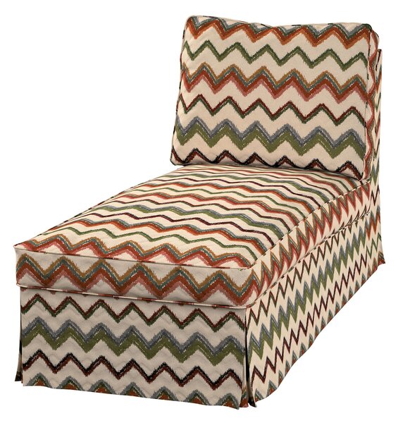 Huzat Ikea Ektorp karfa nélküli fekvőfotelhez (egyenes háttámla) termék színe színes szövet fonott, mintás
