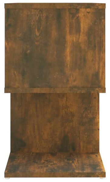 2 db füstös tölgy színű szerelt fa éjjeliszekrény 50x30x51,5 cm