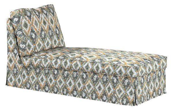 Huzat Ikea Ektorp karfa nélküli fekvőfotelhez (egyenes háttámla) termék színe kék szövet fonott, mintás